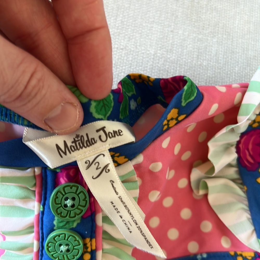 Matilda Jane Floral Rash Guard Size 2 - Picture 2 of 5